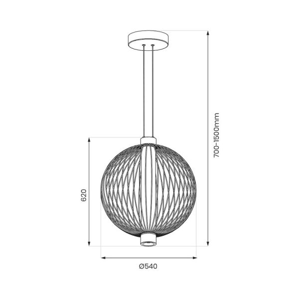 MILAGRO ML0527 Lampa wisząca KYOTO 39W LED śr. 54cm
