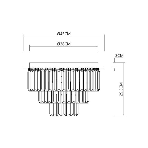 MILAGRO ML1023 Lampa sufitowa MILANO fi 45cm 6xE14