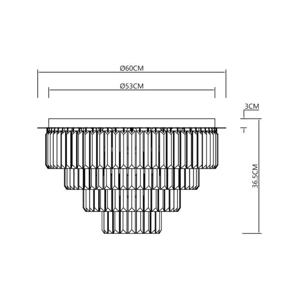 MILAGRO ML1024 Lampa sufitowa MILANO fi 60cm 9xE14