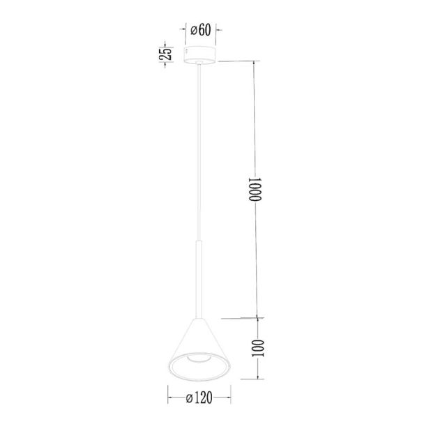 MILAGRO ML1124 Lampa wisząca Cone złoty 1xGU10