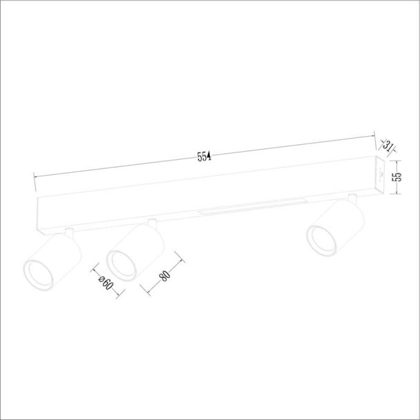 MILAGRO ML1134 Lampa Sufitowa Magnet 9W+3xGU10 3000/4000K Czarny