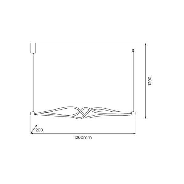 MILAGRO ML1189 Lampa wisząca TWISTER 56W LED