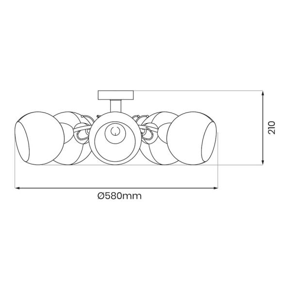 MILAGRO ML1274 Lampa sufitowa OSLO 5xE27