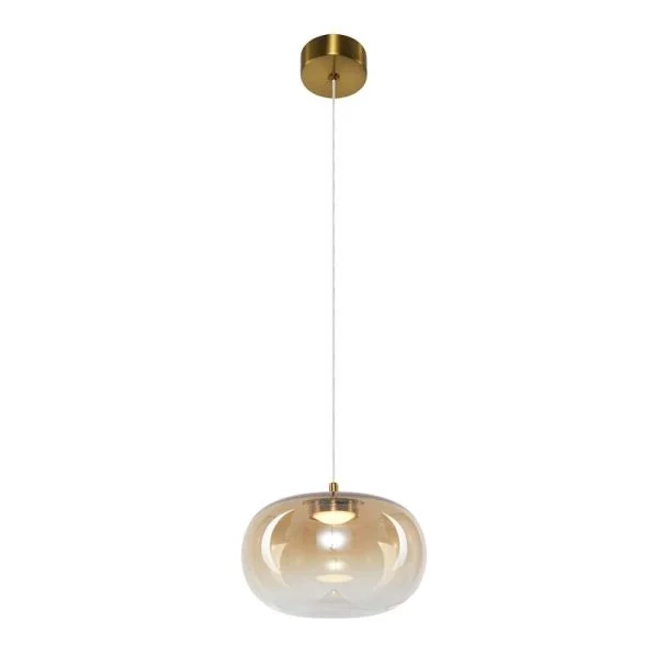 MILAGRO ML1399 Lampa wisząca VASO 1 AMBER 4W