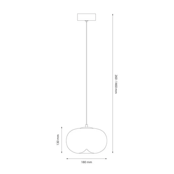 MILAGRO ML1399 Lampa wisząca VASO 1 AMBER 4W