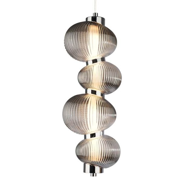 MILAGRO ML1423 Lampa wisząca BOLLA SMOKED 17W LED
