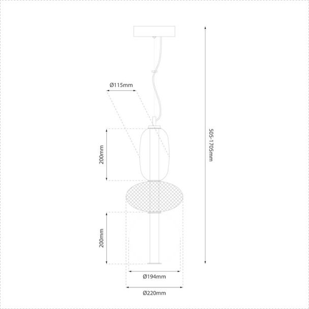 MILAGRO ML1433 Lampa wisząca ARAME 23W LED