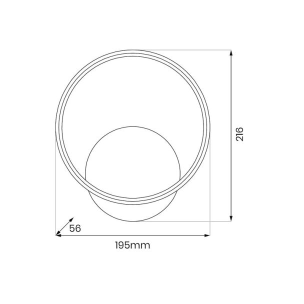 MILAGRO ML1540 Kinkiet HOOP BLACK 7W LED