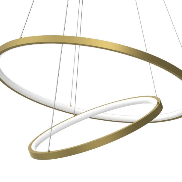 MILAGRO ML1546 Lampa wisząca HOOP GOLD 51W LED