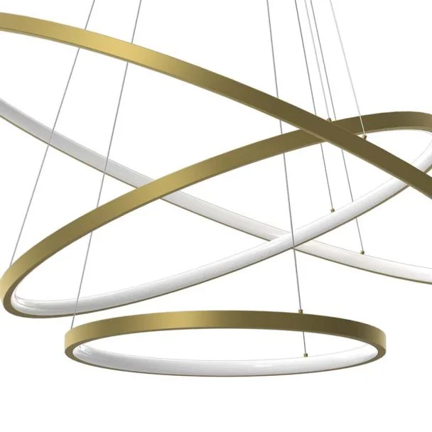 MILAGRO ML1547 Lampa wisząca HOOP GOLD 93W LED