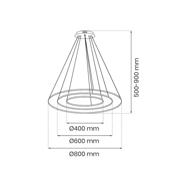 MILAGRO ML1547 Lampa wisząca HOOP GOLD 93W LED