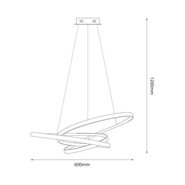 MILAGRO ML1573 Lampa wisząca EMPOLI 55W LED 4000K