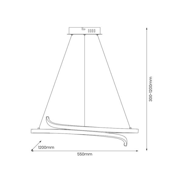 MILAGRO ML1583 Lampa wisząca LORENZO 35W LED 4000K
