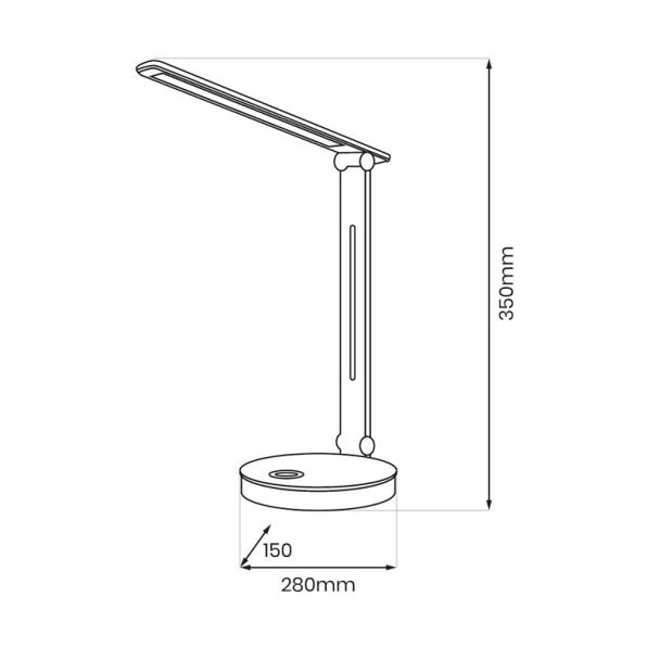 MILAGRO ML1629 Lampka biurkowa Bruno White 5W LED RGB