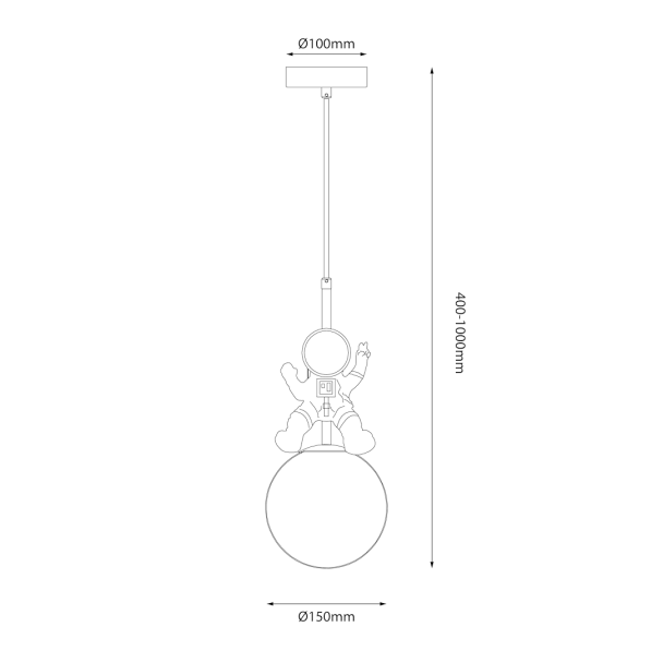 MILAGRO ML1721 Lampa wisząca Astronauta