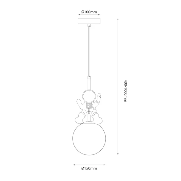 MILAGRO ML1721 Lampa wisząca Astronauta