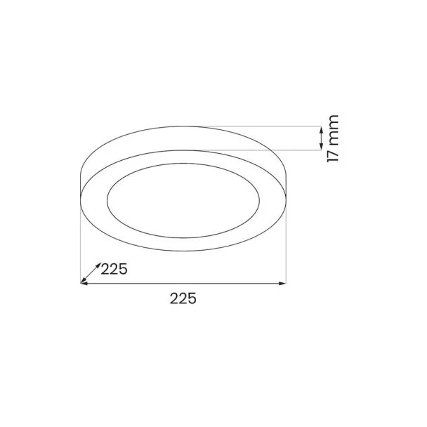 MILAGRO ML1790 Plafon Evora Czarny Round 18W 3CCT