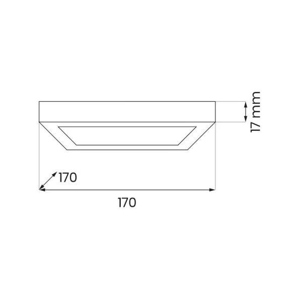 MILAGRO ML1795 Plafon Evora Czarny Square 12W 3CCT