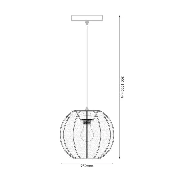 MILAGRO ML1806 Lampa wisząca Dana Czarny 1xE27