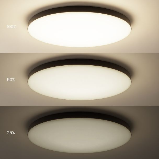 MILAGRO ML1834 Plafon Siena Czarny 80W LED Ø750 mm + pilot
