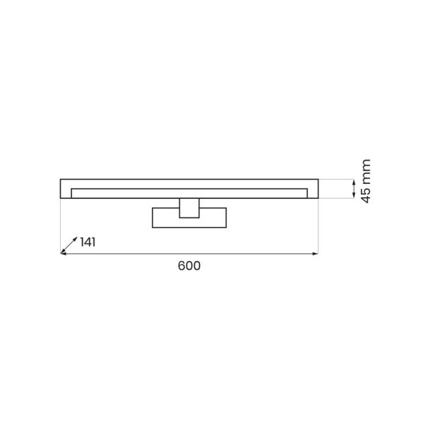 MILAGRO ML2032 Kinkiet MIRORE SILVER 10W 60cm