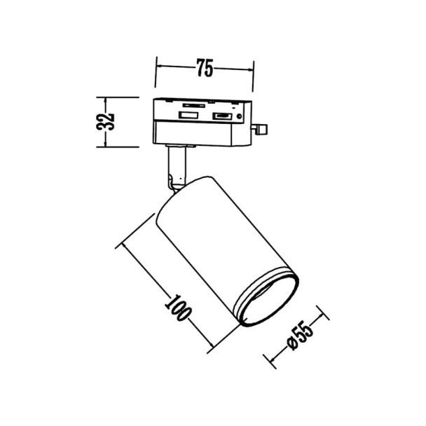 MILAGRO ML2065 Oprawa Pipe Ring Track Czarny 1xGU10
