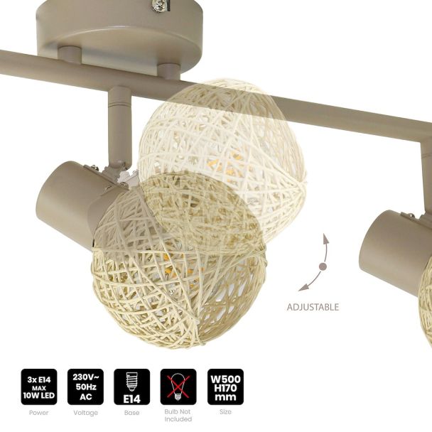 MILAGRO ML2119 Lampa sufitowa DEX 3xE14