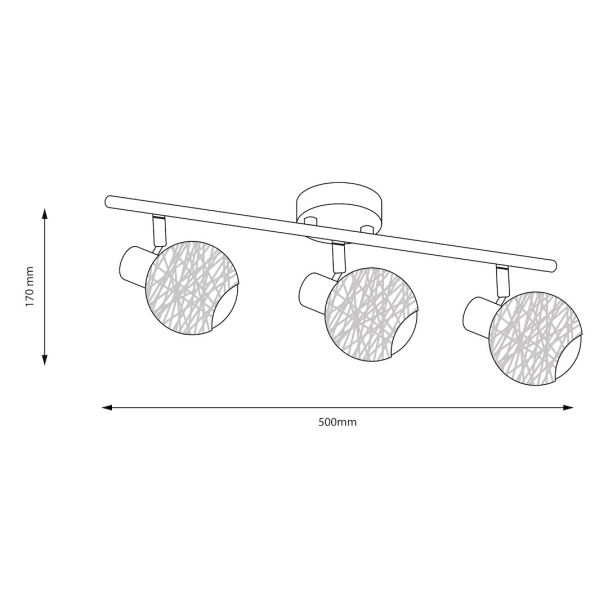 MILAGRO ML2119 Lampa sufitowa DEX 3xE14