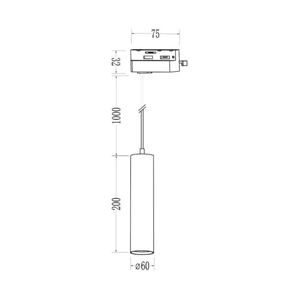 MILAGRO ML2125 Oprawa Pipe Track Zwis Biały 1xGU10