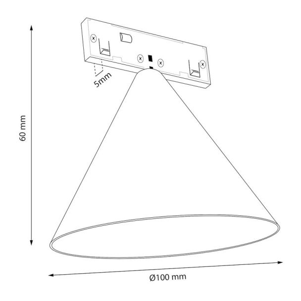 MILAGRO ML2155 Magnetic track cone 5mm 7W 4000K