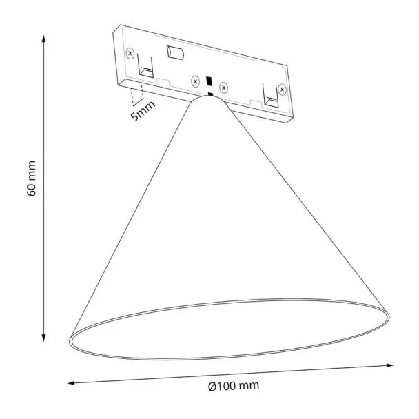 MILAGRO ML2155 Magnetic track cone 5mm 7W 4000K