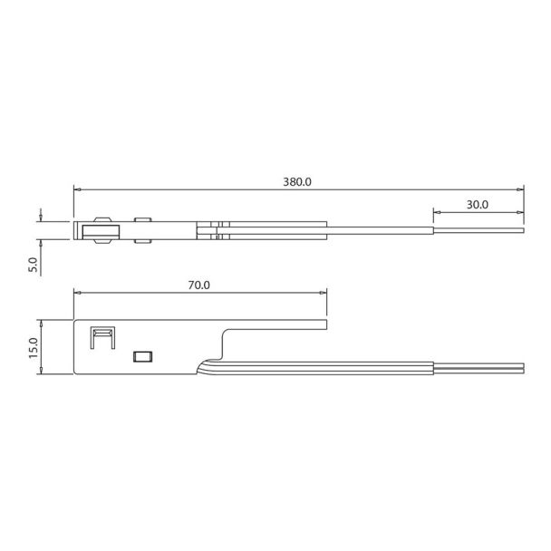 MILAGRO ML2168 Łącznik prosty z kablem magnetic track 5mm