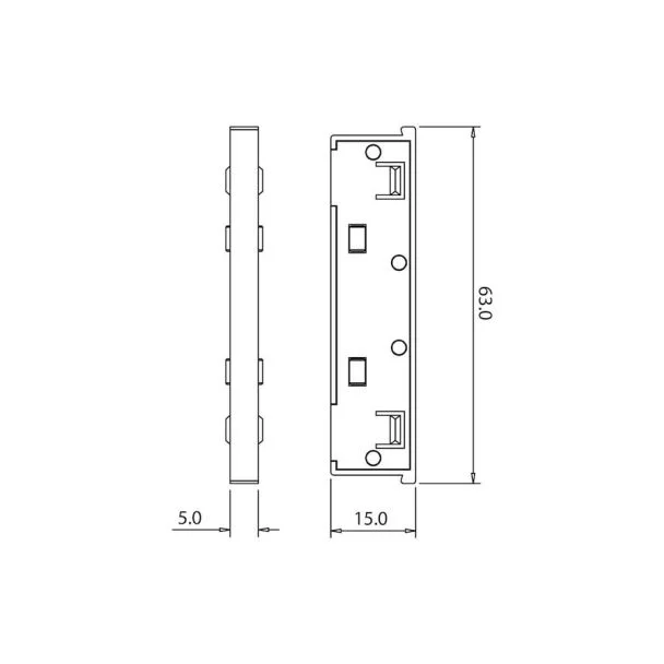 MILAGRO ML2169 Łącznik prosty magnetic track 5mm