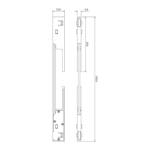 MILAGRO ML2170 Łącznik narożny magnetic track 5mm