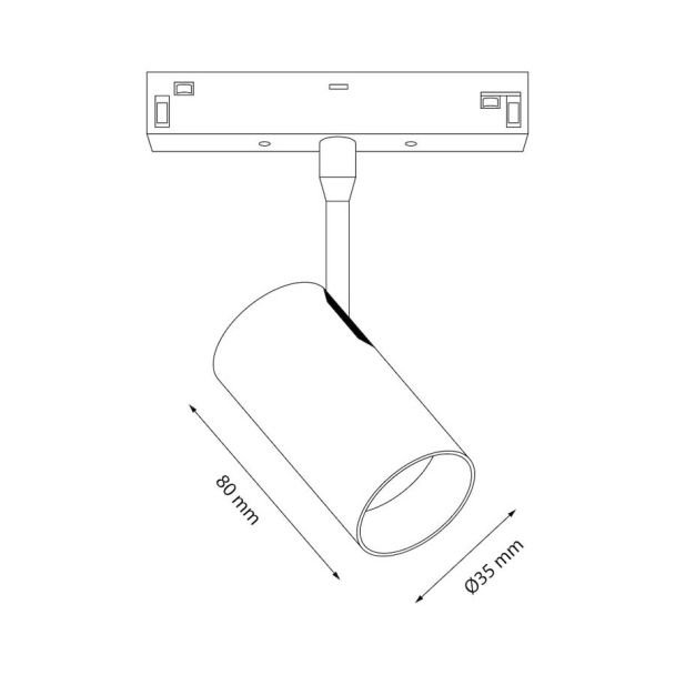 MILAGRO ML2177 Magnetic track 10mm 6W 3000-6000K