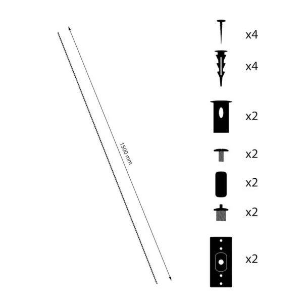 MILAGRO ML2189 Zawiesie do szyny magnetic track 10mm