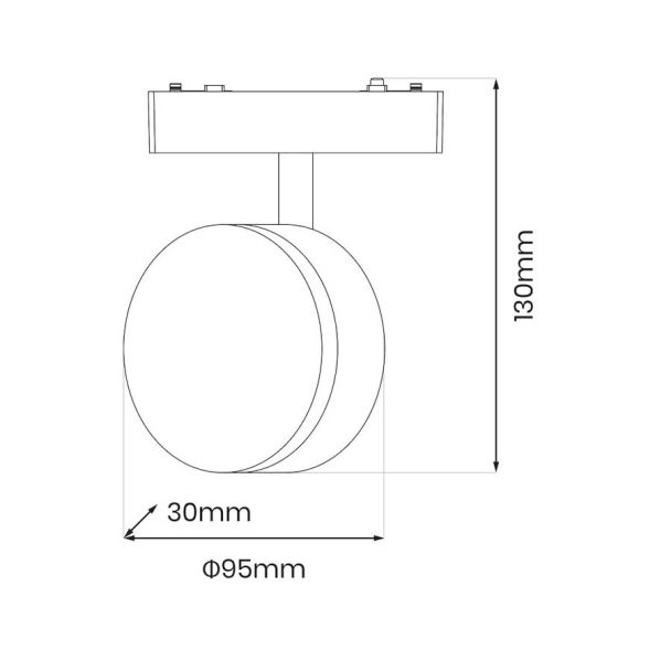 MILAGRO ML2205 Slim Magnetic Track Czarny 9W LED Tuya CCT