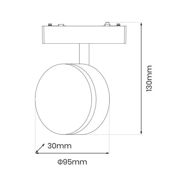 MILAGRO ML2205 Slim Magnetic Track Czarny 9W LED Tuya CCT