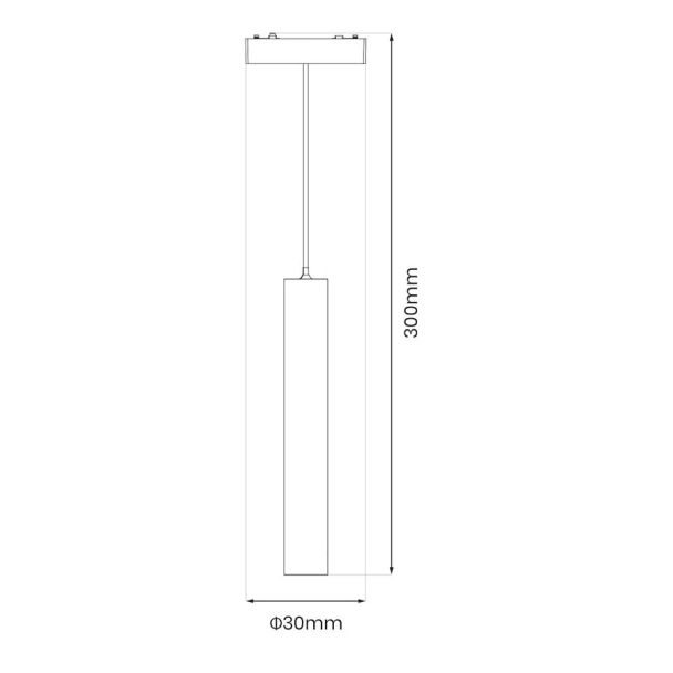 MILAGRO ML2207 Slim Magnetic Track Czarny Pendant 6W LED Tuya CCT