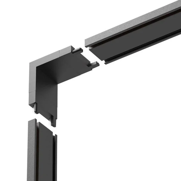 MILAGRO ML2213 Slim Magnetic Track Narożnik Czarny dół L