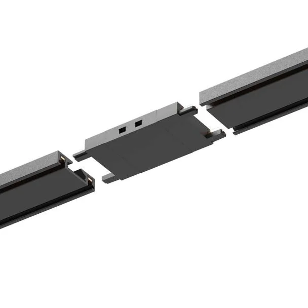 MILAGRO ML2215 Slim Magnetic Track Czarny Łącznik Szyn Prosty