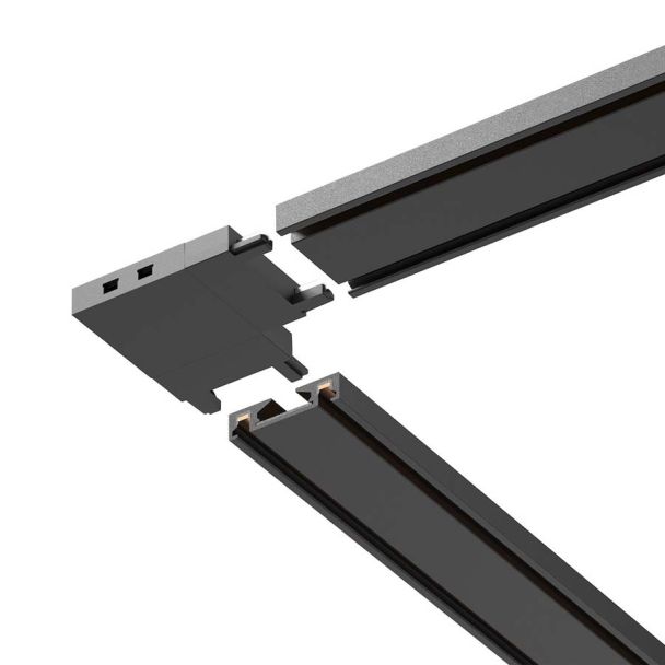 MILAGRO ML2217 Slim Magnetic Track Czarny Łącznik Szyn L