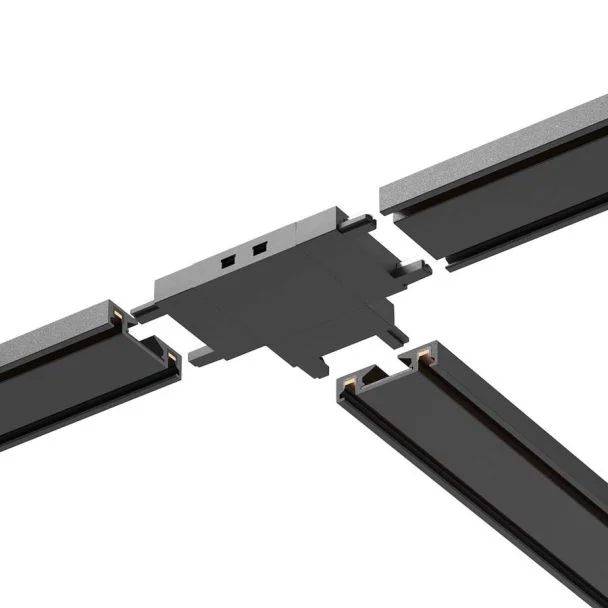 MILAGRO ML2219 Slim Magnetic Track Czarny Łącznik Szyn T