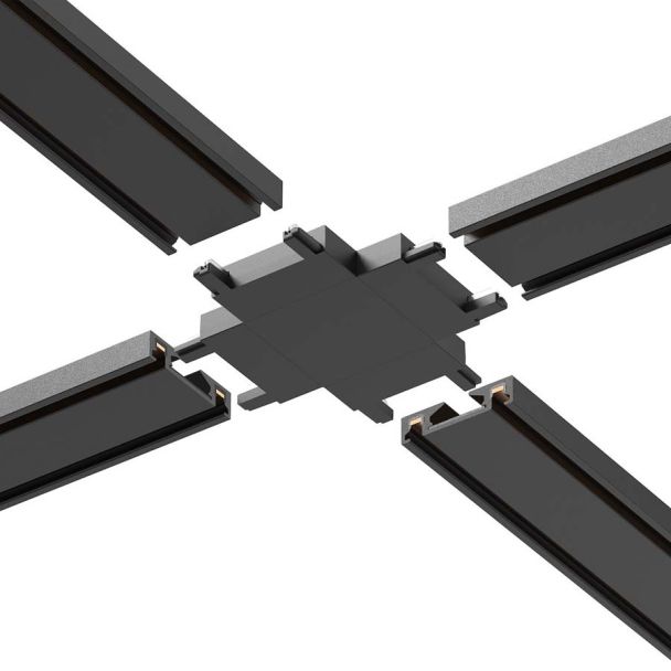 MILAGRO ML2221 Slim Magnetic Track Czarny Łącznik Szyn +