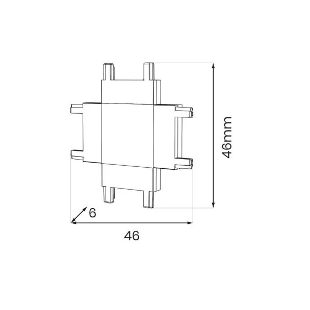 MILAGRO ML2222 Slim Magnetic Track Biały Łącznik Szyn +