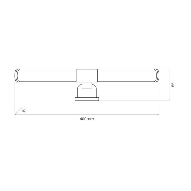 MILAGRO ML2252 Kinkiet łazienkowy APA black 6W LED