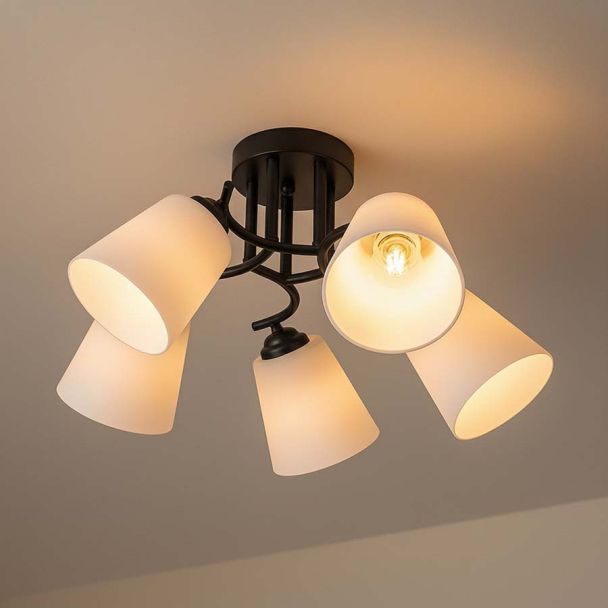 MILAGRO ML2258 Lampa sufitowa Pafos Black 5xE27