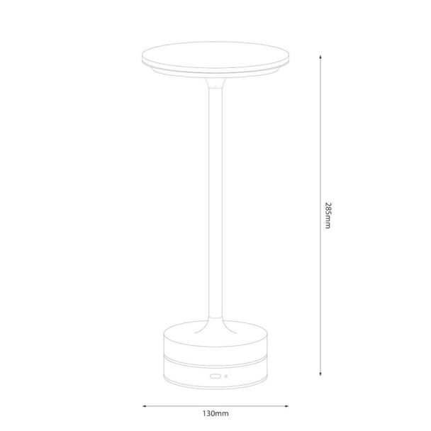 MILAGRO ML2269 Lampka nocna TAVOLO Black