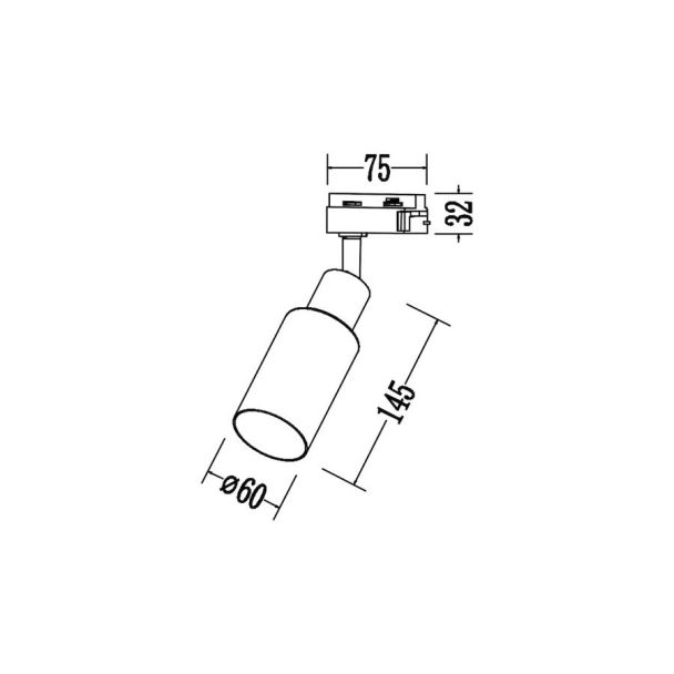 MILAGRO ML2277 Oprawa Como Track Czarny 1xE14