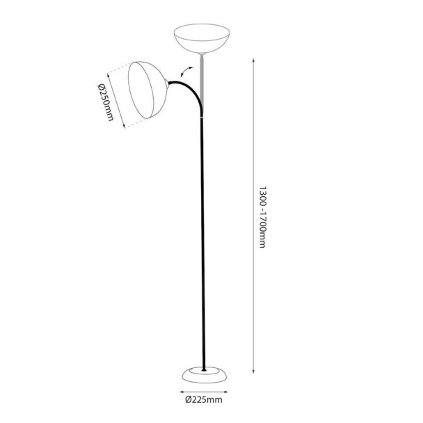 MILAGRO ML2338 Lampa podłogowa ZACK CASHMERE 1xE27